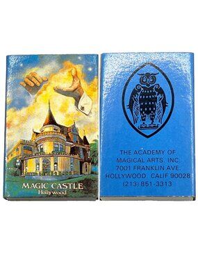 Magic Castle Hollywood CA 1 Vtg Matchbox Academy of Magical Arts Owl Magician